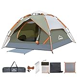 Gysrevi Camping Zelt Quick Up Kuppelzelte Wurfzelt Wasserdicht Winddicht Dome Tent 3-4 Zelt Personen für Camping Outdoor Trekking