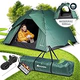 Vulnora Pop Up Zelt 4 Personen - Wasserdicht [5000mm Wassersäule] Wurfzelt 1-4 Personen | Auf- und Abbau in Sekunden - Strandzelt mit UV-Schutz -Blickdicht - Strand Camping Outdoor Reisen